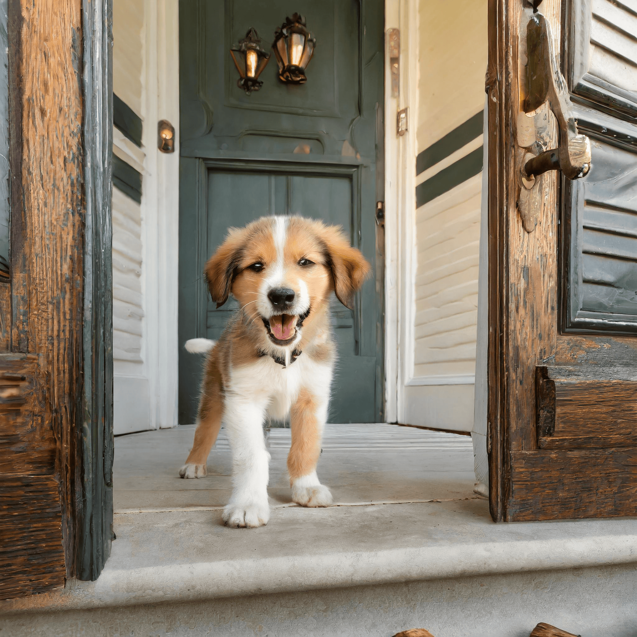 Many adult dogs will whine at the door when they need to be let outside. A whining puppy may be telling you the same thing. 