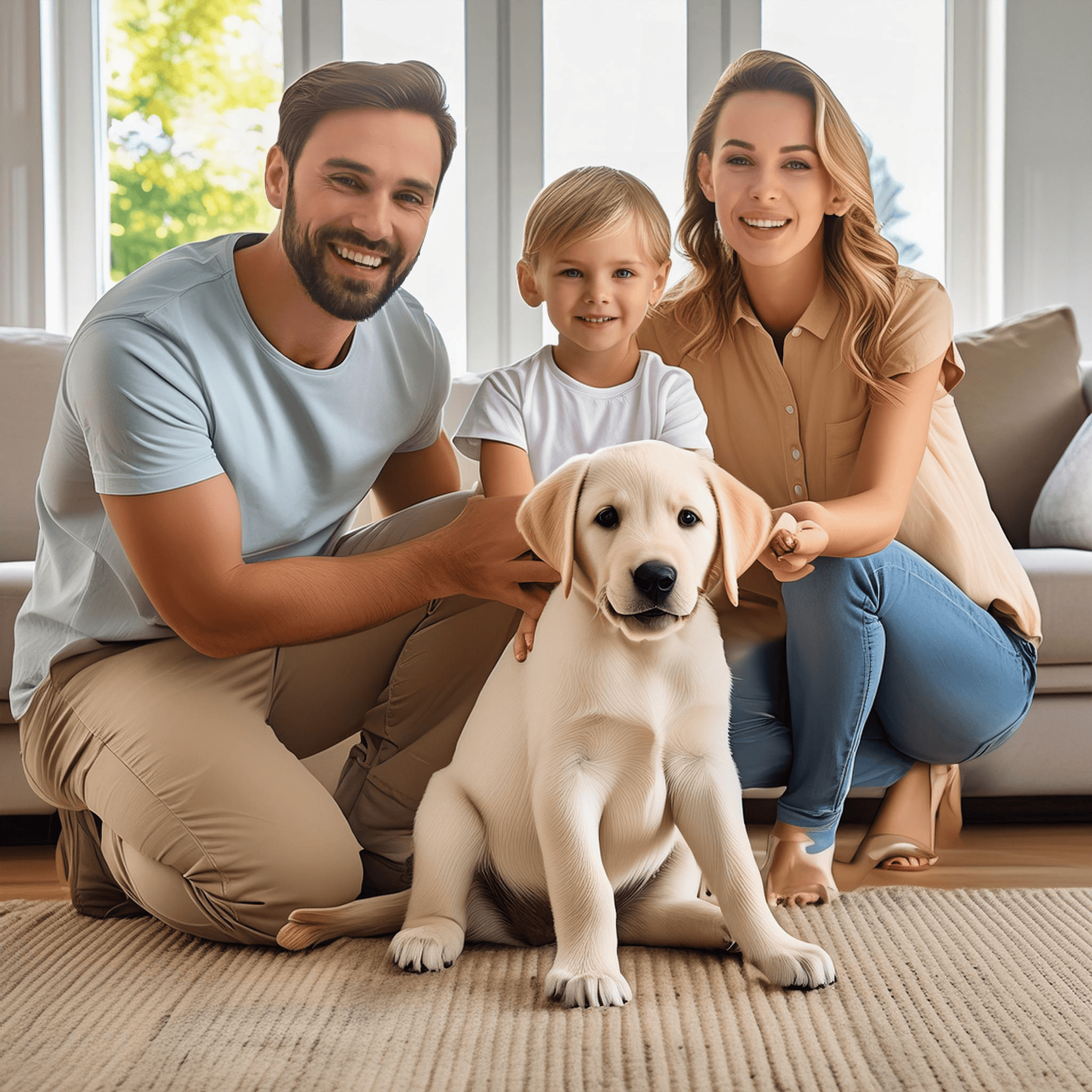 Labrador retrievers are so good with children, they have even been called nanny dogs. Be prepared for heavy shedding with this dog.
